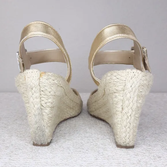 Diane Von Furstenberg Sudan Patent Leather Espadrille Wedge US 9.5 M