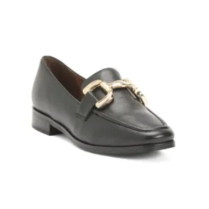 DIBA TRUE Black Leather Leather About It Loafers