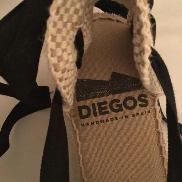 Diegos® Authentic black Carmen high wedge espadrilles | Hand made in Spain