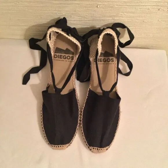 Diegos® Authentic black Carmen high wedge espadrilles | Hand made in Spain