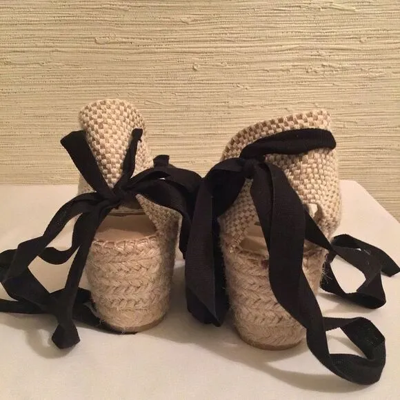 Diegos® Authentic black Carmen high wedge espadrilles | Hand made in Spain