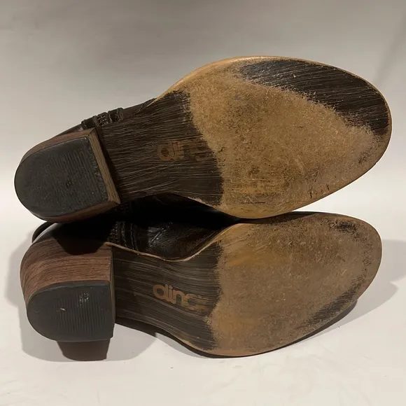 Dingo Brown Leather Boots 7M Pull On