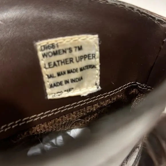 Dingo Brown Leather Boots 7M Pull On