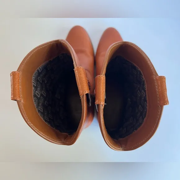 Dingo Lefty Camel Cowboy Boots Men’s 8 Cognac Tan Leather Western Footwear