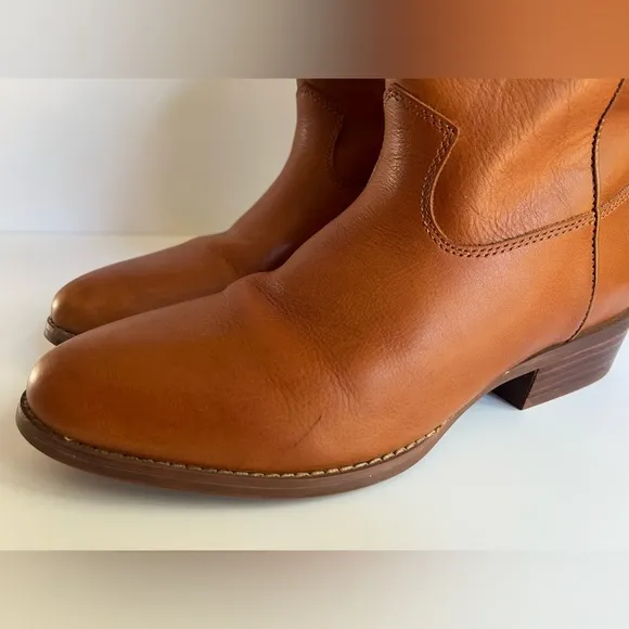 Dingo Lefty Camel Cowboy Boots Men’s 8 Cognac Tan Leather Western Footwear