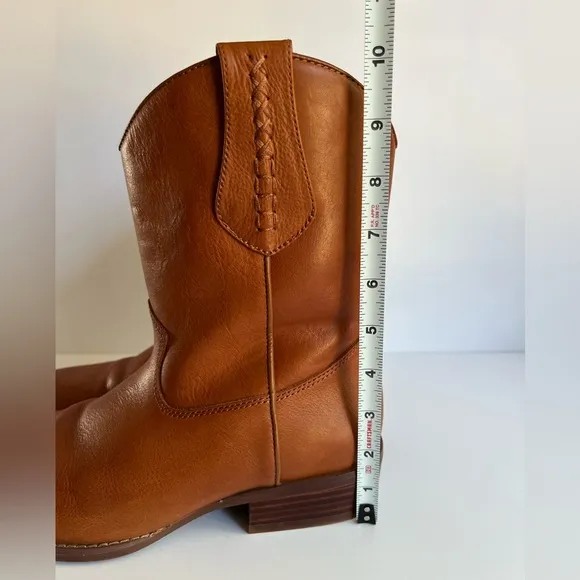 Dingo Lefty Camel Cowboy Boots Men’s 8 Cognac Tan Leather Western Footwear