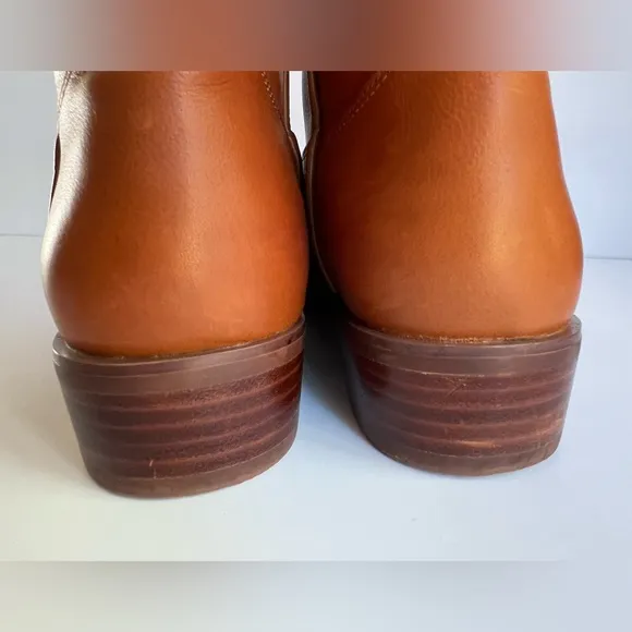 Dingo Lefty Camel Cowboy Boots Men’s 8 Cognac Tan Leather Western Footwear