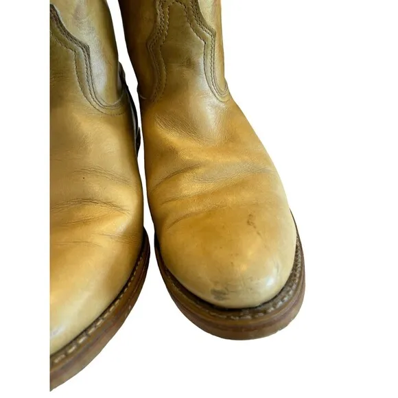 DINGO MENS VINTAGE COWBOY WESTERN BOOTS PULL ON BROWN MARBLE SZ 9E  #5942 SP06