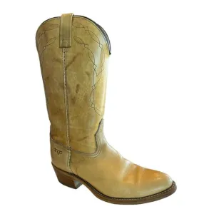 DINGO MENS VINTAGE COWBOY WESTERN BOOTS PULL ON BROWN MARBLE SZ 9E  #5942 SP06