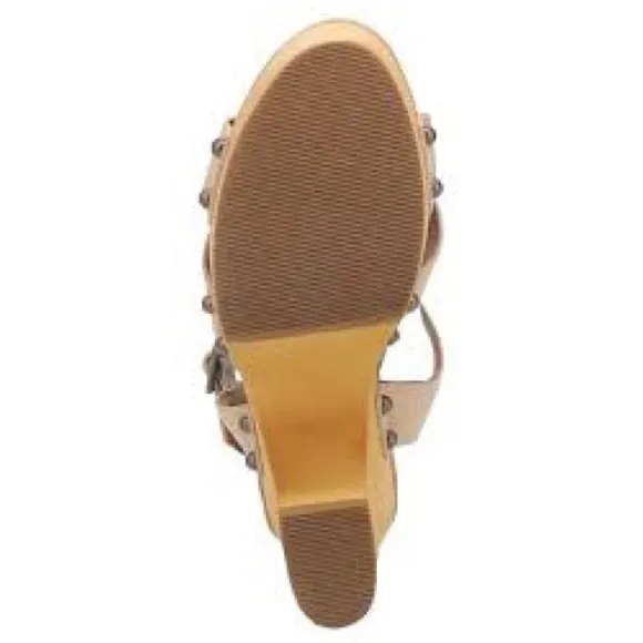 DINGO Woodstock Platform Clog Sandals in Sand 11 NWT