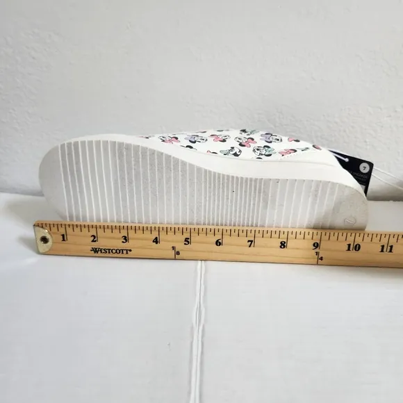 Disney Minnie Mouse White and Purple Sneakers with Chunky Platform Sole Size 7