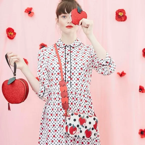 Disney x Cath Kidston Snow White Apple Polka Dot Dress NWT Size 12