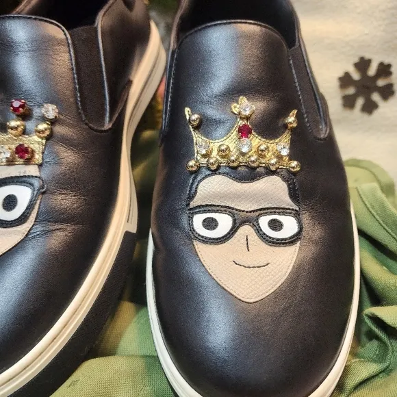 Dolce &amp; Gabbana Black Sneakers Men's size   8