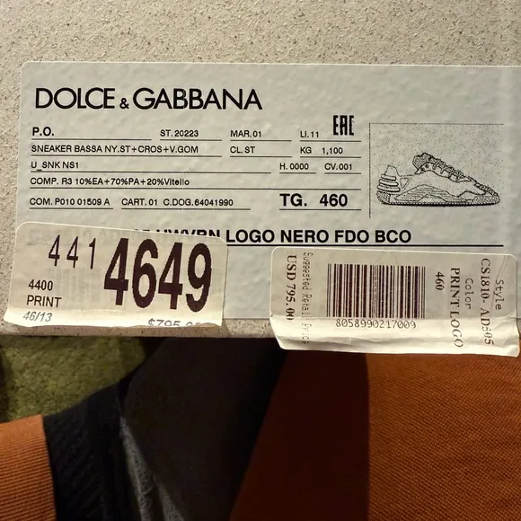 Dolce &amp; Gabbana logo print Black and White Sneakers. Worn once. Dope!