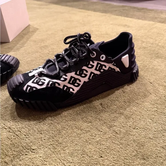 Dolce &amp; Gabbana logo print Black and White Sneakers. Worn once. Dope!