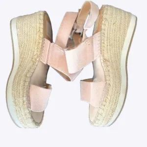 Dolce Vita Ankle Strap Espadrille Sandals in Pink Suede - Size 6
