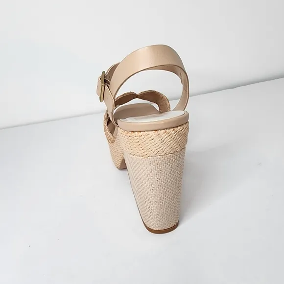 Dolce Vita Cale Womens Tan Woven Platform Sandals Size 8.5