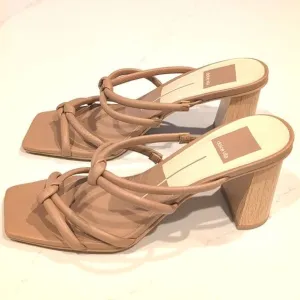 Dolce Vita Double Knotted Strap Square Toe Block Heel Sandals Size 6.5