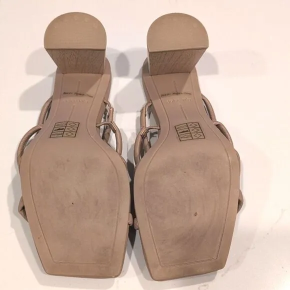 Dolce Vita Double Knotted Strap Square Toe Block Heel Sandals Size 6.5