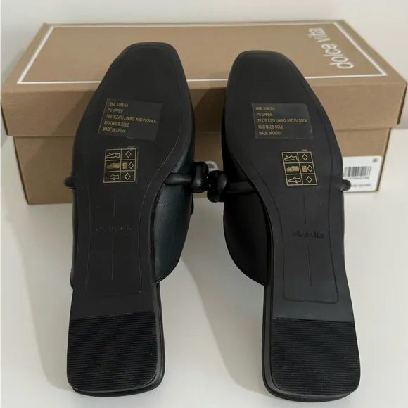 Dolce Vita NIB Chain Black Stella Gwena Mule Flats