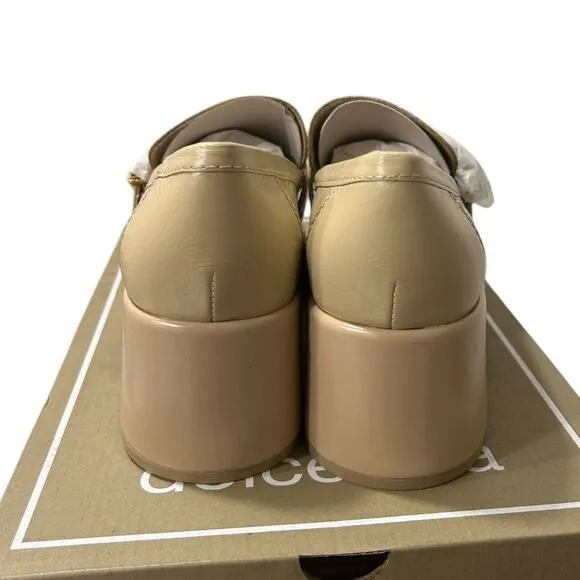 Dolce Vita Yonder Platform Loafer Women's Size 9.5 Sesame Crinkle Beige NEW