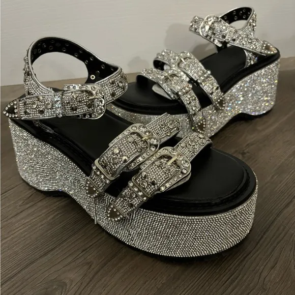 Dolls Kill / Club Exx Radiant Western Platform Sandals