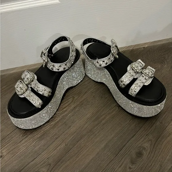 Dolls Kill / Club Exx Radiant Western Platform Sandals