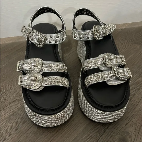 Dolls Kill / Club Exx Radiant Western Platform Sandals