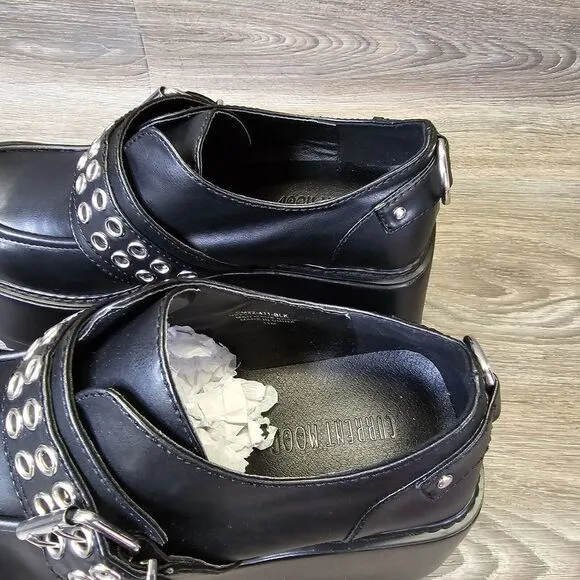 Dolls‎ Kill Current Mood Swear Word Platform Loafers Womens Sz 11 Goth Grunge