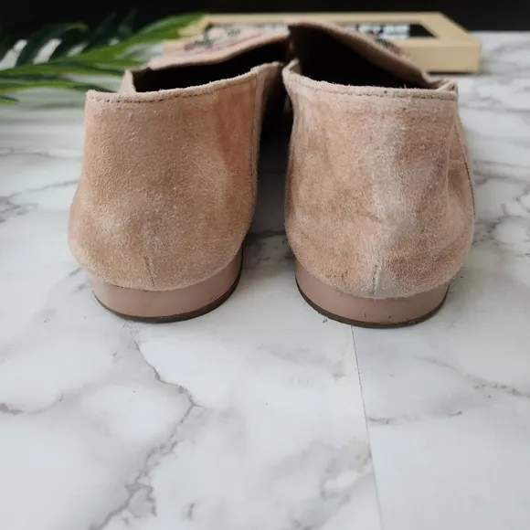 Donald J Pilner Hiro Floral Embellished Suede Slip On Flats