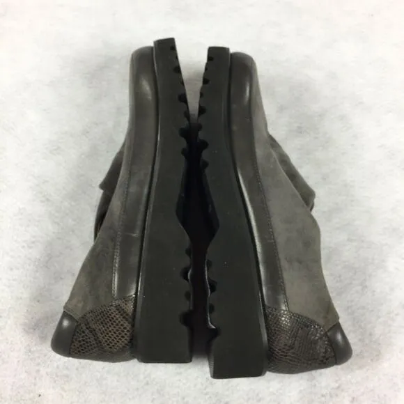 Donald J Pliner Carly Loafers Calf Leather Gray Asphalt Slip On Shoes