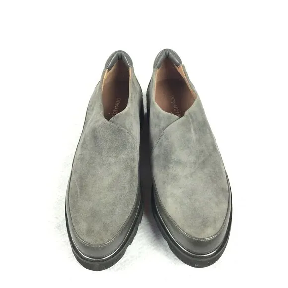 Donald J Pliner Carly Loafers Calf Leather Gray Asphalt Slip On Shoes