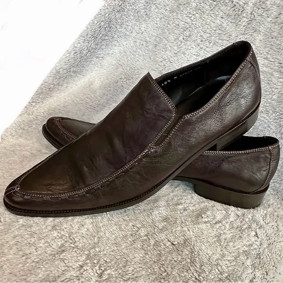 Donald J. Pliner JADOR LOAFER Slip-On with Polished Finish EUC Men Size 10.5M