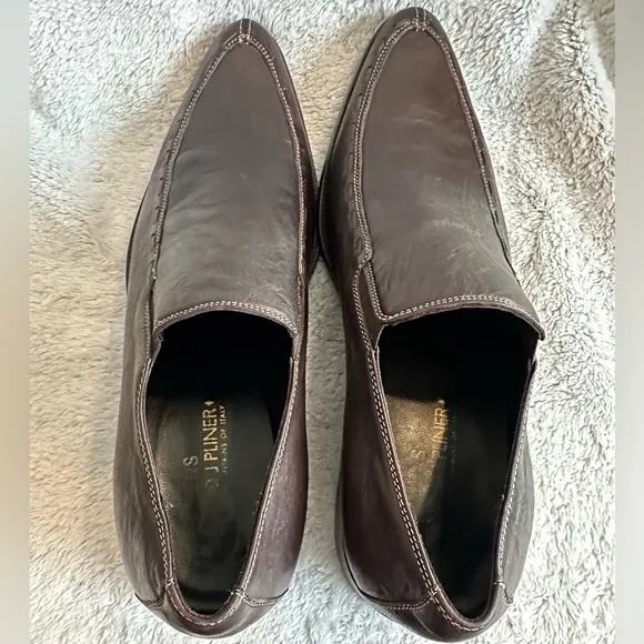 Donald J. Pliner JADOR LOAFER Slip-On with Polished Finish EUC Men Size 10.5M