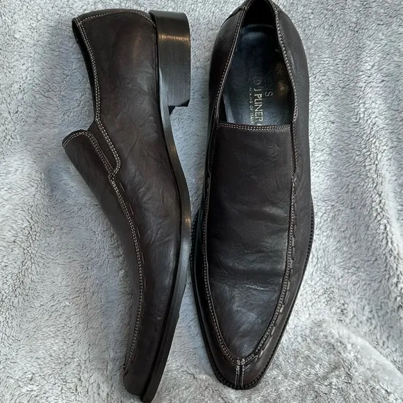 Donald J. Pliner JADOR LOAFER Slip-On with Polished Finish EUC Men Size 10.5M