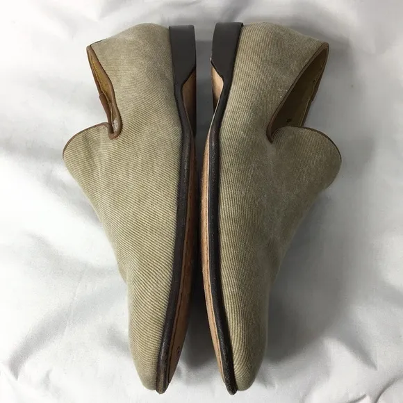 Donald J. Pliner Mens Fabric &amp; Leather Slip-On Loafers Size 8 Like-NEW Condition