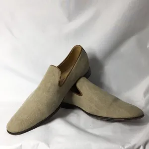 Donald J. Pliner Mens Fabric &amp; Leather Slip-On Loafers Size 8 Like-NEW Condition