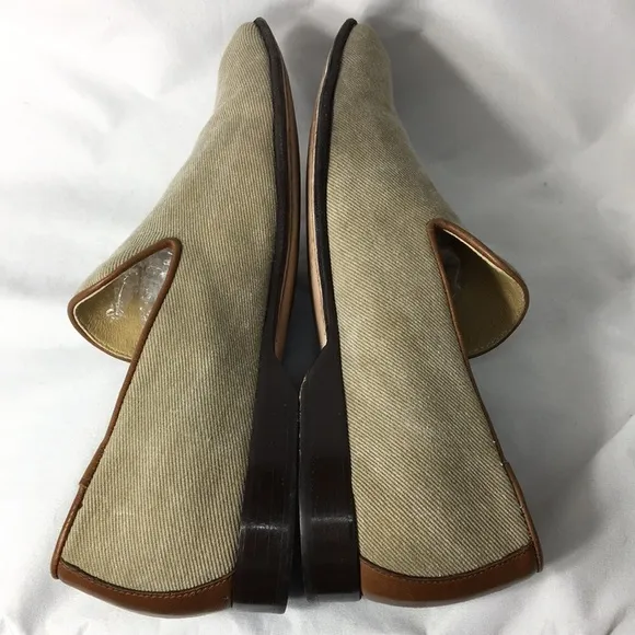 Donald J. Pliner Mens Fabric &amp; Leather Slip-On Loafers Size 8 Like-NEW Condition
