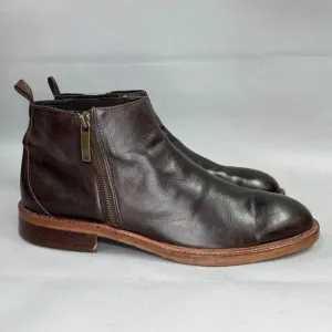 Donald J. Pliner Men's Size 12 Zeus Brown Leather Chelsea Boots