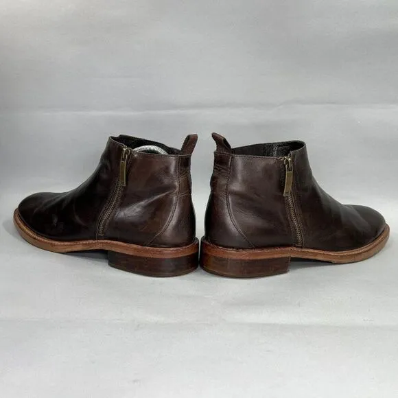 Donald J. Pliner Men's Size 12 Zeus Brown Leather Chelsea Boots