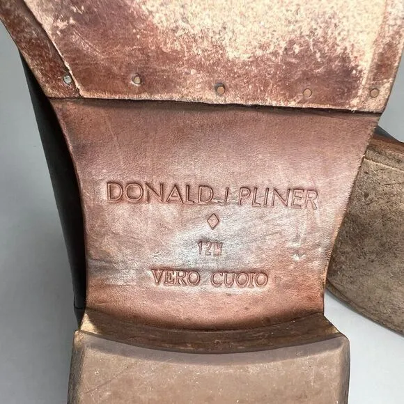 Donald J. Pliner Men's Size 12 Zeus Brown Leather Chelsea Boots