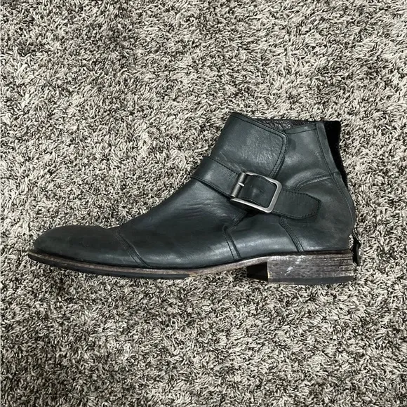 DONALD J PLINER Men’s Zaira Chukka Buckle Boots Leather Black Size 11M EUC