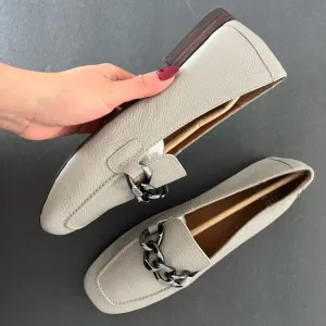 Donald Pliner Bethany Chain Leather Loafers