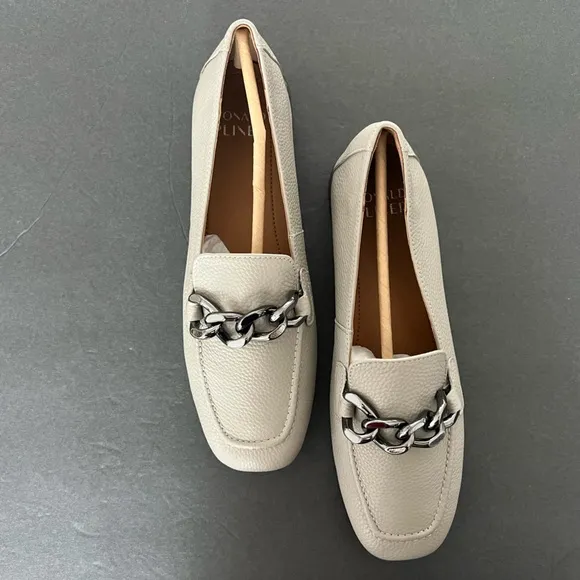 Donald Pliner Bethany Chain Leather Loafers