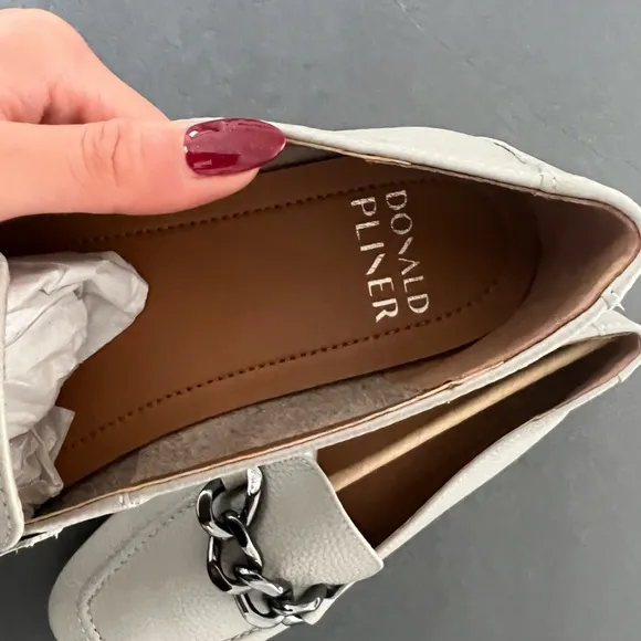 Donald Pliner Bethany Chain Leather Loafers