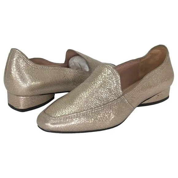 Donald Pliner Icon Rose Gold Metallic Leather Womens Loafer 6M