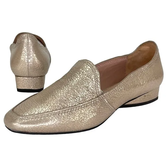 Donald Pliner Icon Rose Gold Metallic Leather Womens Loafer 6M