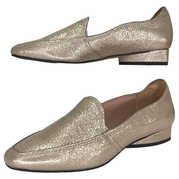 Donald Pliner Icon Rose Gold Metallic Leather Womens Loafer 6M
