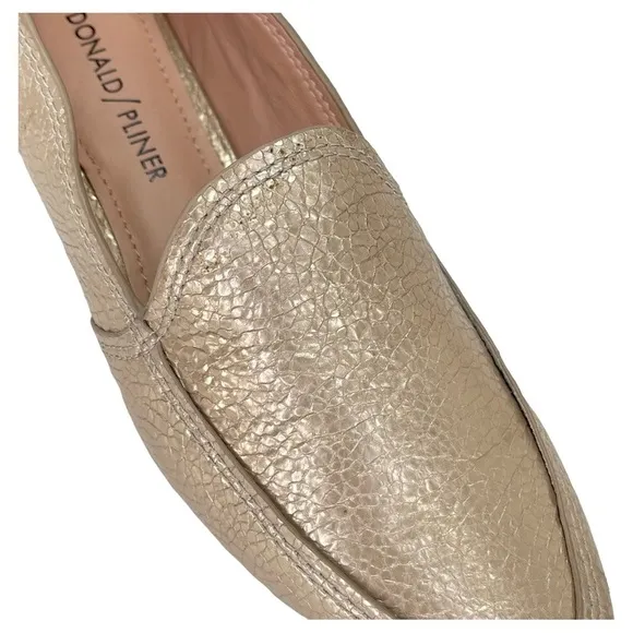 Donald Pliner Icon Rose Gold Metallic Leather Womens Loafer 6M