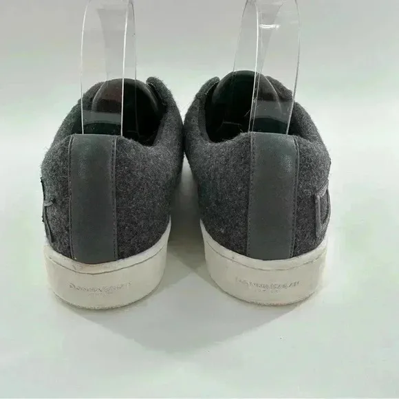 Donna Karan collection womens flats size 7 37.5 Gray wool felt slip ons